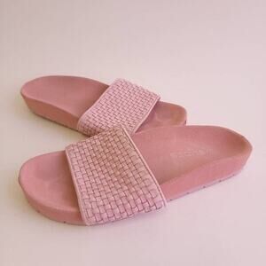 J Slides NYC Pink Slide Sandal Size 6 Leather Women's Summer​​